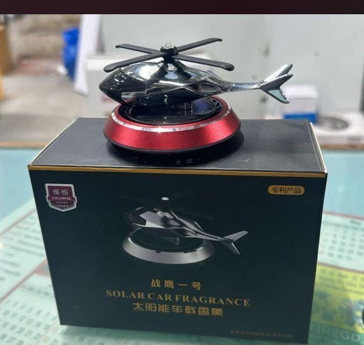 Solar Energy Car Helicopter Perfume – Automatic Rotating Dashboard Decor & Freshener”