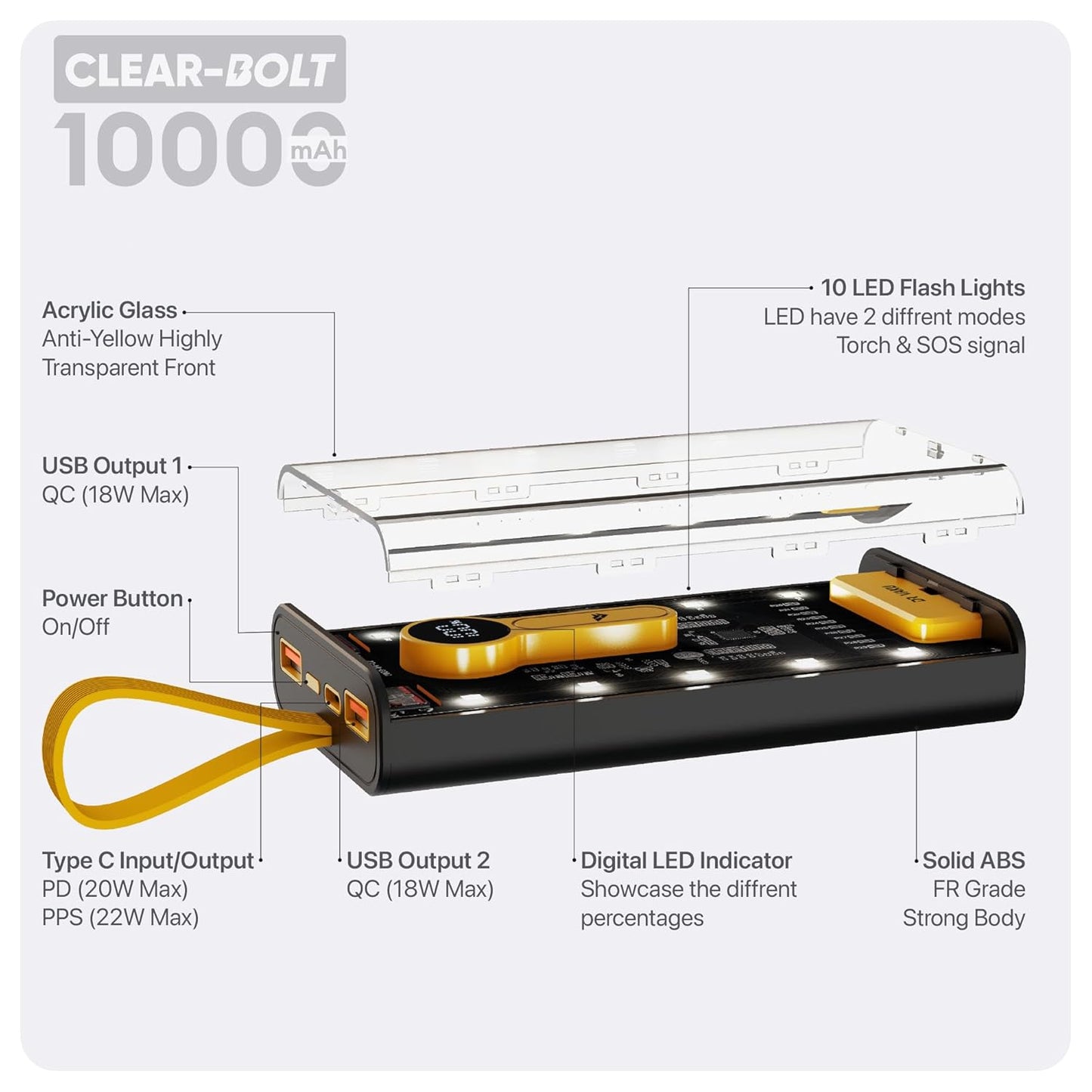 transparent powerbank